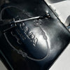 Prada Black Patent Spazzolato Box Frame Bag