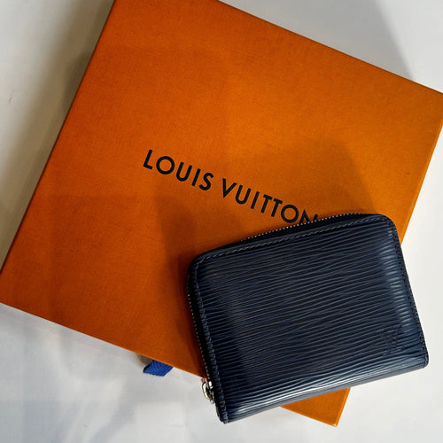 Louis Vuitton Blue Epi Leather Zippy Coin Purse