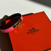 Hermes Pink Leather Rivale Mini Bracelet