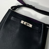 Hermes So Kelly 22 Bag In Navy Clemence Leather