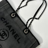 Chanel Grey Canvas With Sequins Deauville Tote Bag