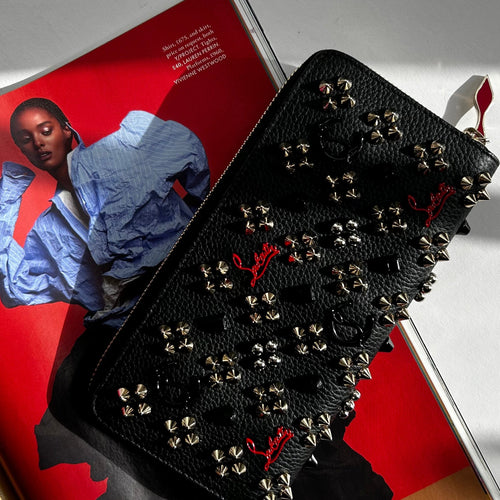 Christian Louboutin Black Studded Panettone Wallet