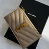 Saint Laurent Monogramme Leather Zip Card Case