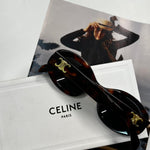 Celine Tortoiseshell Triomphe Sunglasses