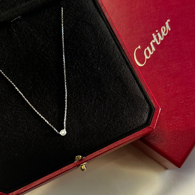 Cartier D'Amour Diamond XS Necklace in White Gold