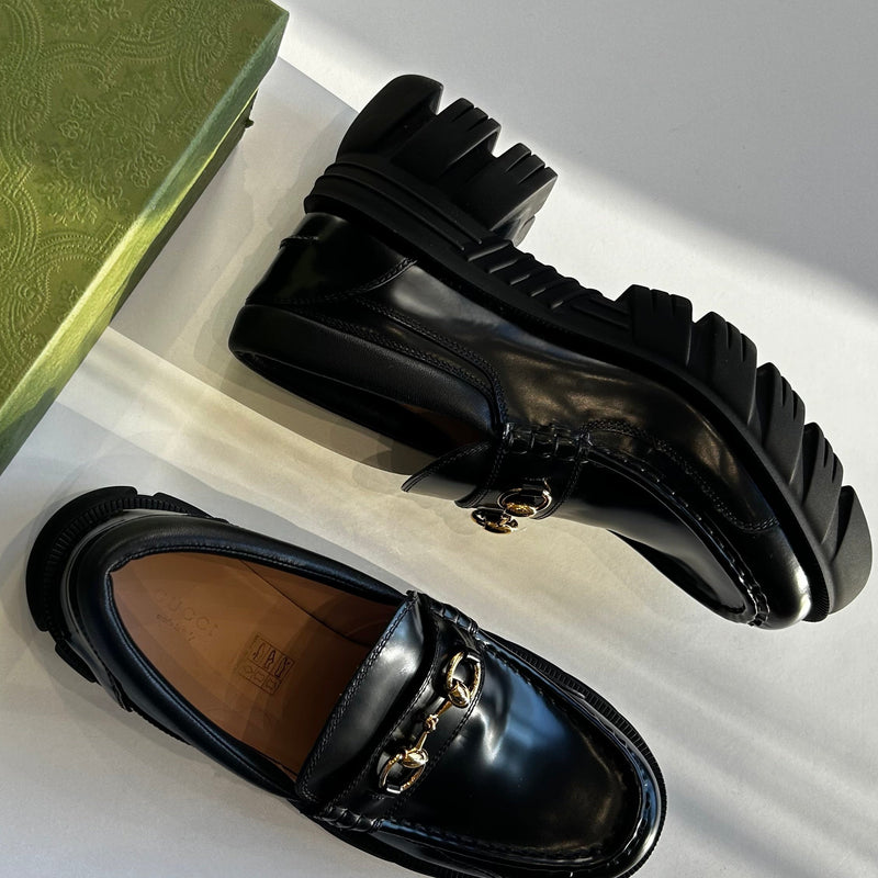 Gucci Black Magnum Calf Samoa Loafers