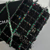 Chanel Black Green Tweed Wallet (Robot) On Chain