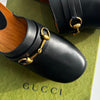 Gucci Black Leather Horsebit Cloggs