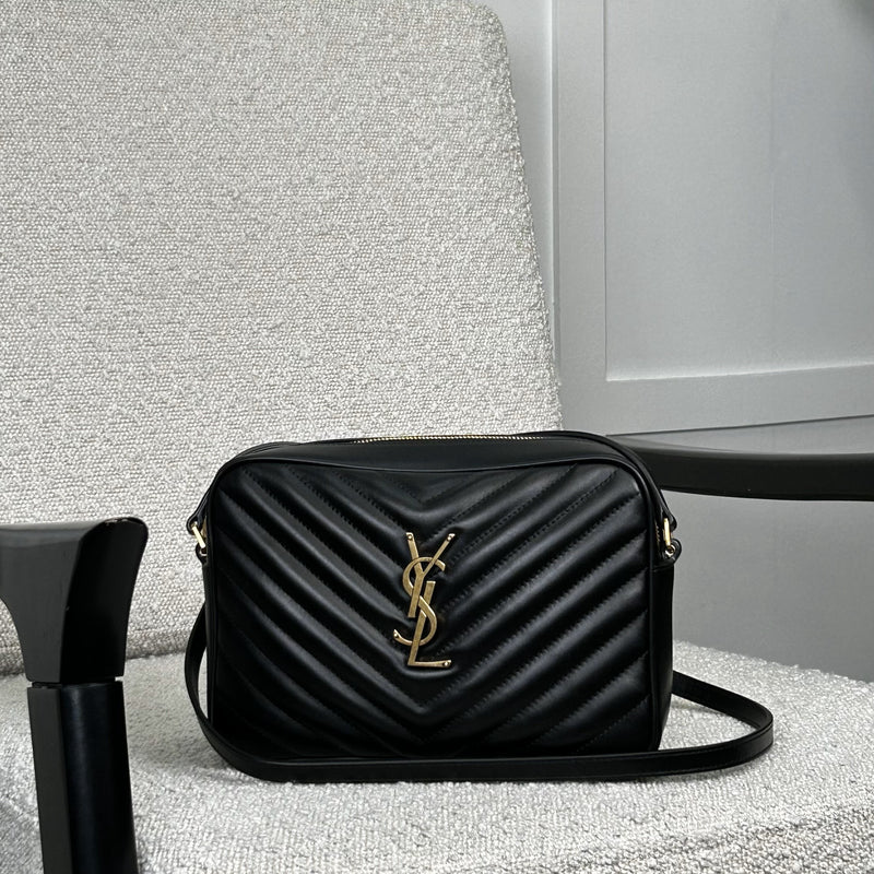 Saint Laurent Black Quilted Lou Camera Bag