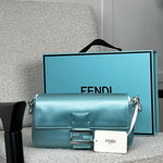 Fendi X Tiffany & Co Satin Tiffany Blue Baguette Bag