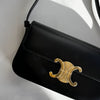 Celine Black Calf Skin Claude Shoulder Bag