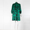 DKNY Green Patterned Smock Dress