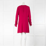 Goat Maroon Dress With Big Button Cuff