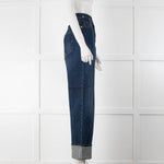 Alexander McQueen Wide Leg Jean With Turnups