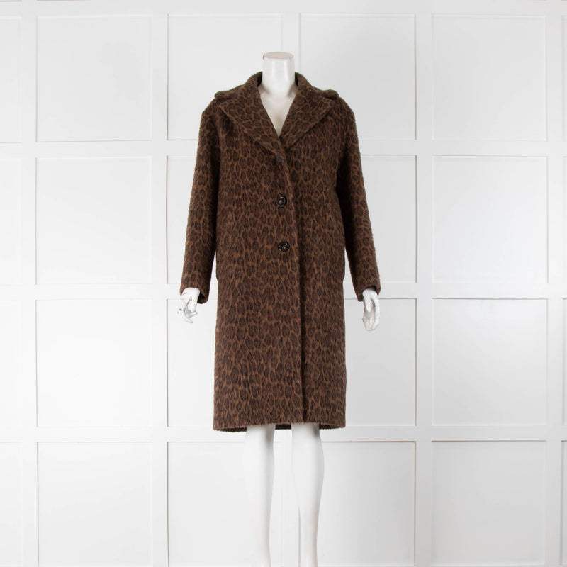 Weekend Max Mara Brown Animal Print Coat