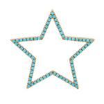 Rosa De La Cruz 18ct Gold Star Pendant with Turquoise