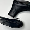 The Row Black Leather Zip Front Boot