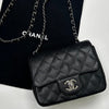 Chanel Black Caviar Leather Mini Carre Timeless Bag