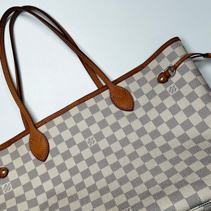 Louis Vuitton Damier Azur Neverfull MM Tote Bag