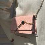 Sophie Hulme Pale Pink Snake Micro Cocktail Stirrer Bag