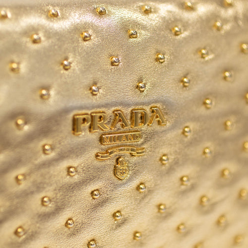 Prada Gold Box Clutch