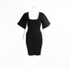 Herve Leger Black Ribbed Bodycon Dress