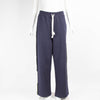 JW Anderson Navy Wide Leg Contrast Stitch Track Pant