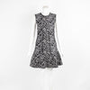 Antonio Berardi Black And White Animal Fit And Flare Sleeveless Dress