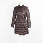 Moncler Brown Longline Double Breasted Coat