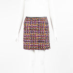 Louis Vuitton Multi Wool Woven Tweed Mini Skirt