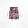 Louis Vuitton Multi Wool Woven Tweed Mini Skirt