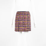 Louis Vuitton Multi Wool Woven Tweed Mini Skirt