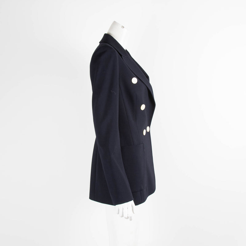 Escada Navy Blazer with White Buttons