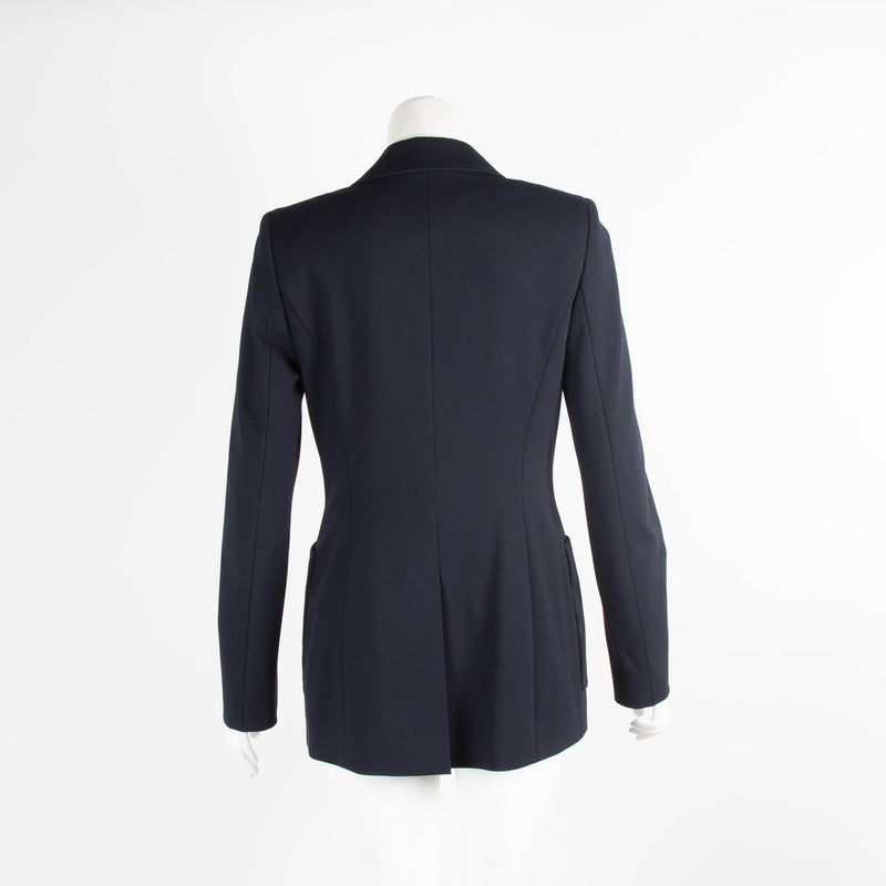 Escada Navy Blazer with White Buttons