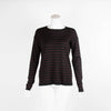 Prada Black and Burgundy Stripe Knit Jumper