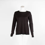 Prada Black and Burgundy Stripe Knit Jumper