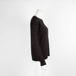 Prada Black and Burgundy Stripe Knit Jumper