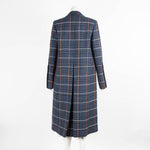 Victoria Beckham Blue Houndstooth Coat