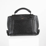 Salvatore Ferragamo Black Laser Cut Sofia Bag