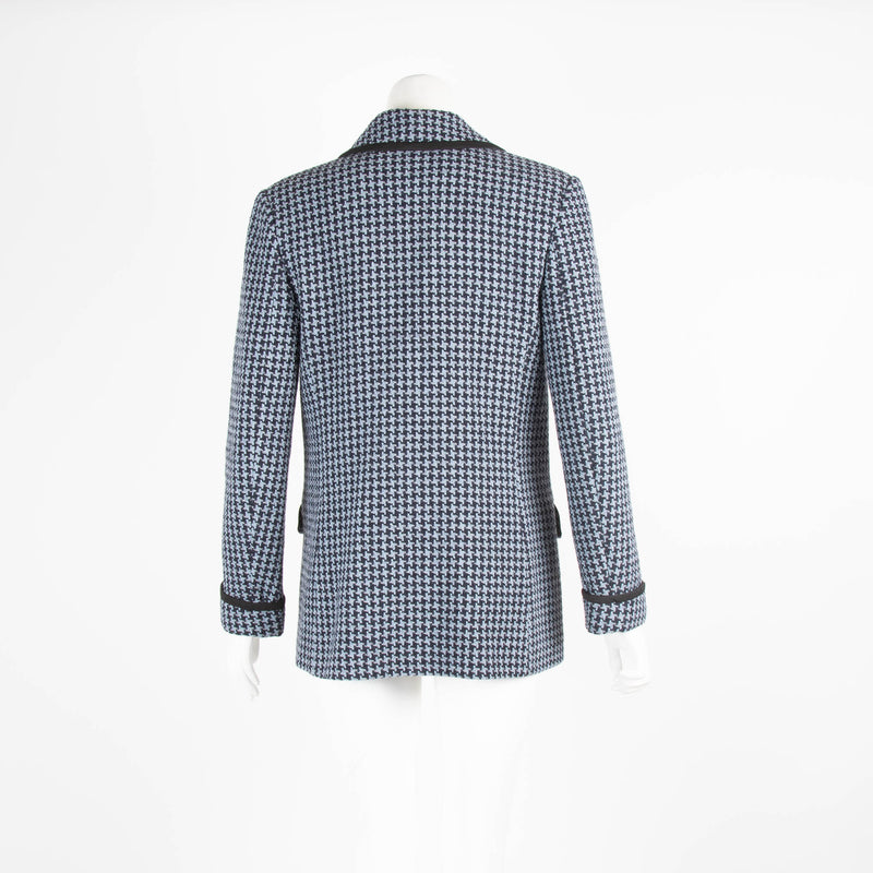 Claudie Pierlot Blue Houndstooth Blazer