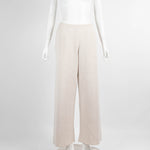 The Row Beige Wool Silk Mix Knitted Trousers