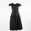 Ulla Johnson Black Pleated Drawstring Dress