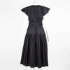 Ulla Johnson Black Pleated Drawstring Dress