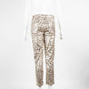 J Brank Metallic Leopard Print Jeans