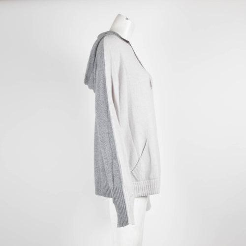 D'Exterior Grey Hooded Cashmere Jumper