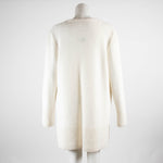 Amina Rubinacci Cream Sequin Knit Cardigan