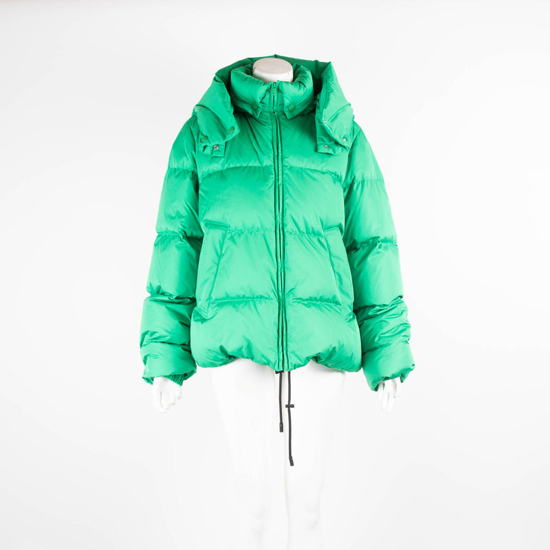 SPORTMAX Green Hooded Puffer Coat