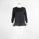 Moncler Black Peplum Sweater