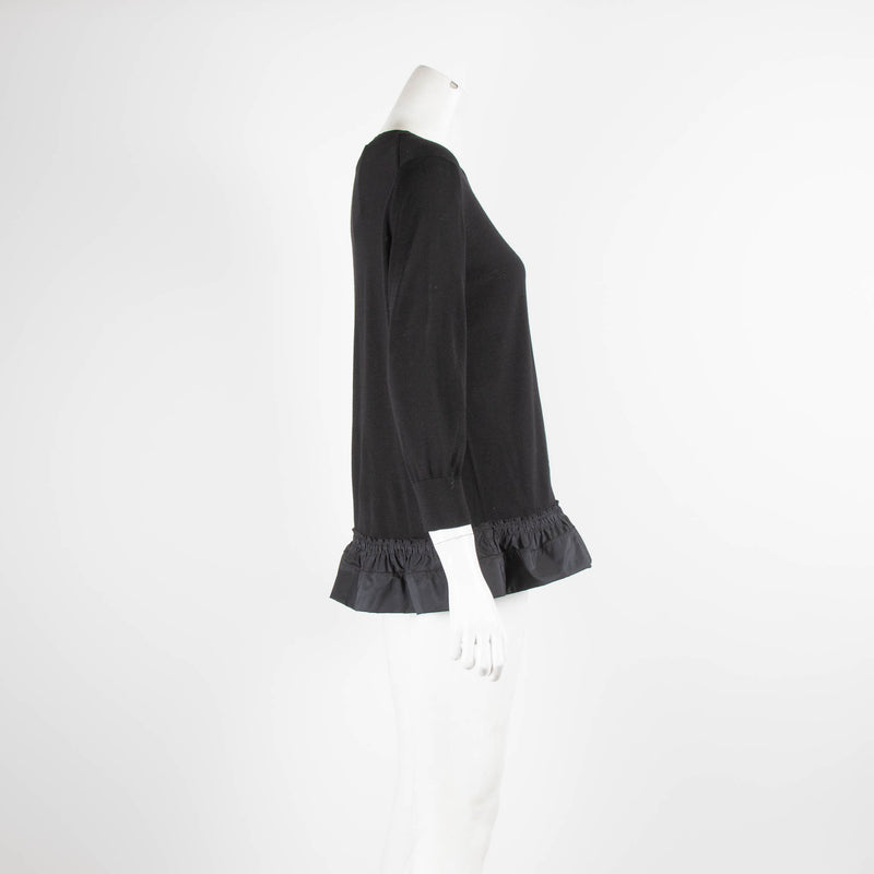 Moncler Black Peplum Sweater