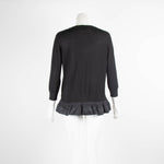 Moncler Black Peplum Sweater